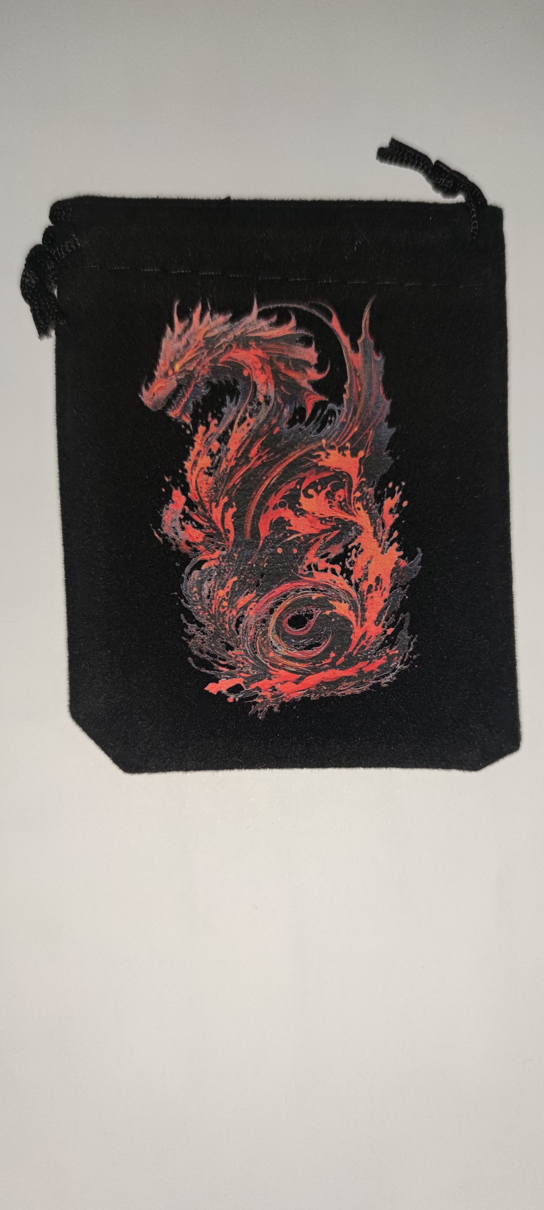 Bolsita Terciopelo dragon Rojo